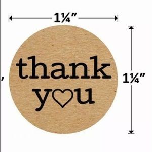500 Round Thank You Stickers